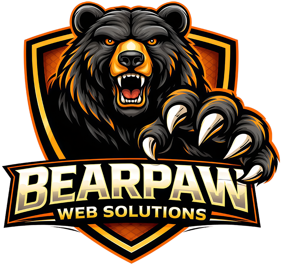 BearPaw-Web-Solutions-Logo-Mascot-White-Outline-Coming-Soon-Page